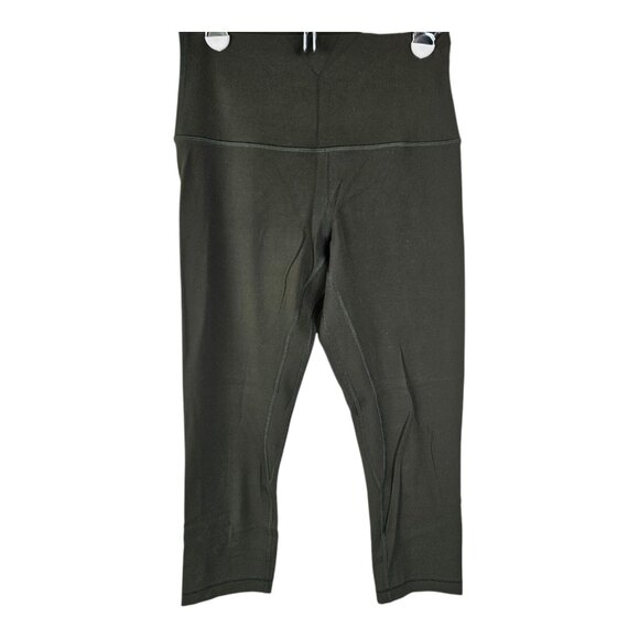Lululemon Olive Green Align Cropped‎ Leggings Size 6 - Picture 1 of 8